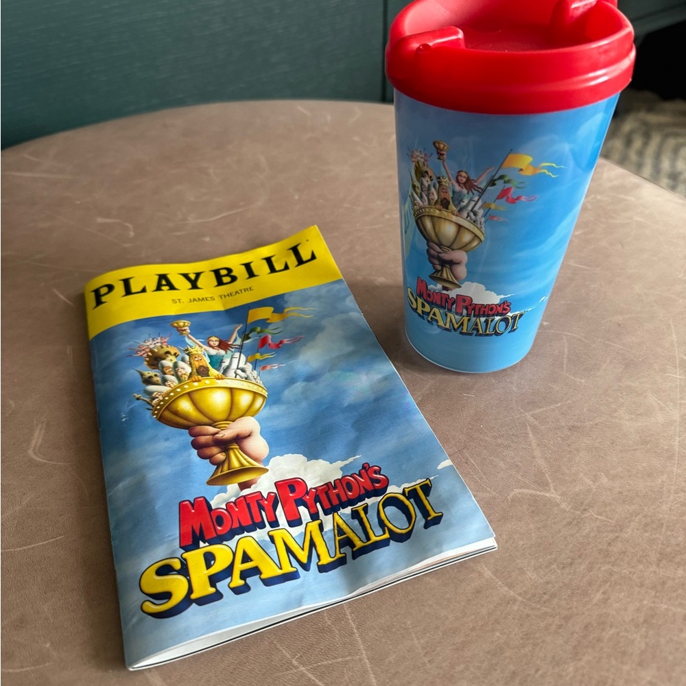 Monty Python’s Spamalot Playbill and Commemorative Cup